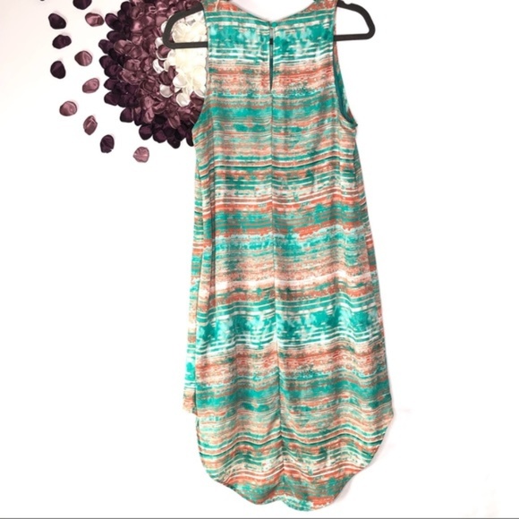 Lush Patterned Sleveless Flowy Tank Dress - Picture 5 of 7